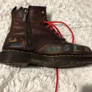Dr. Martens rate Maple Zip Women’s Size 7 Combat Boots In Brown/ Safet…